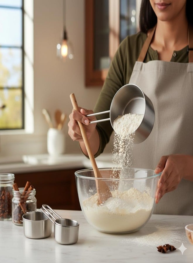 Human Hydro Stainless Steel Measuring Cups Set - 4 Pieces | 60 ml, 80 ml, 125 ml, 250 ml | Durable, Rust-Free & Dishwasher Safe for Baking & Cooking - Image 4